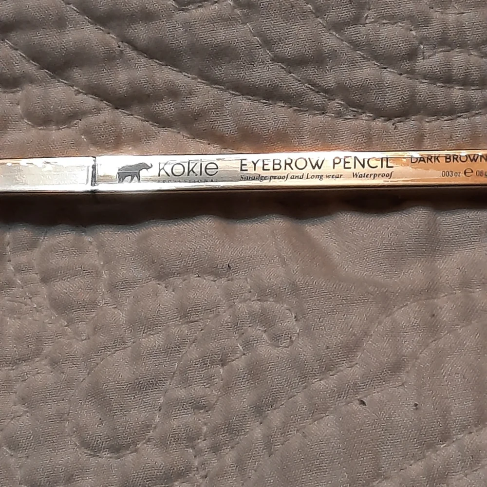 Relisting! KOKIE Cosmetics Dark Brown Waterproof Eyebrow pencil - Picture 1 of 3